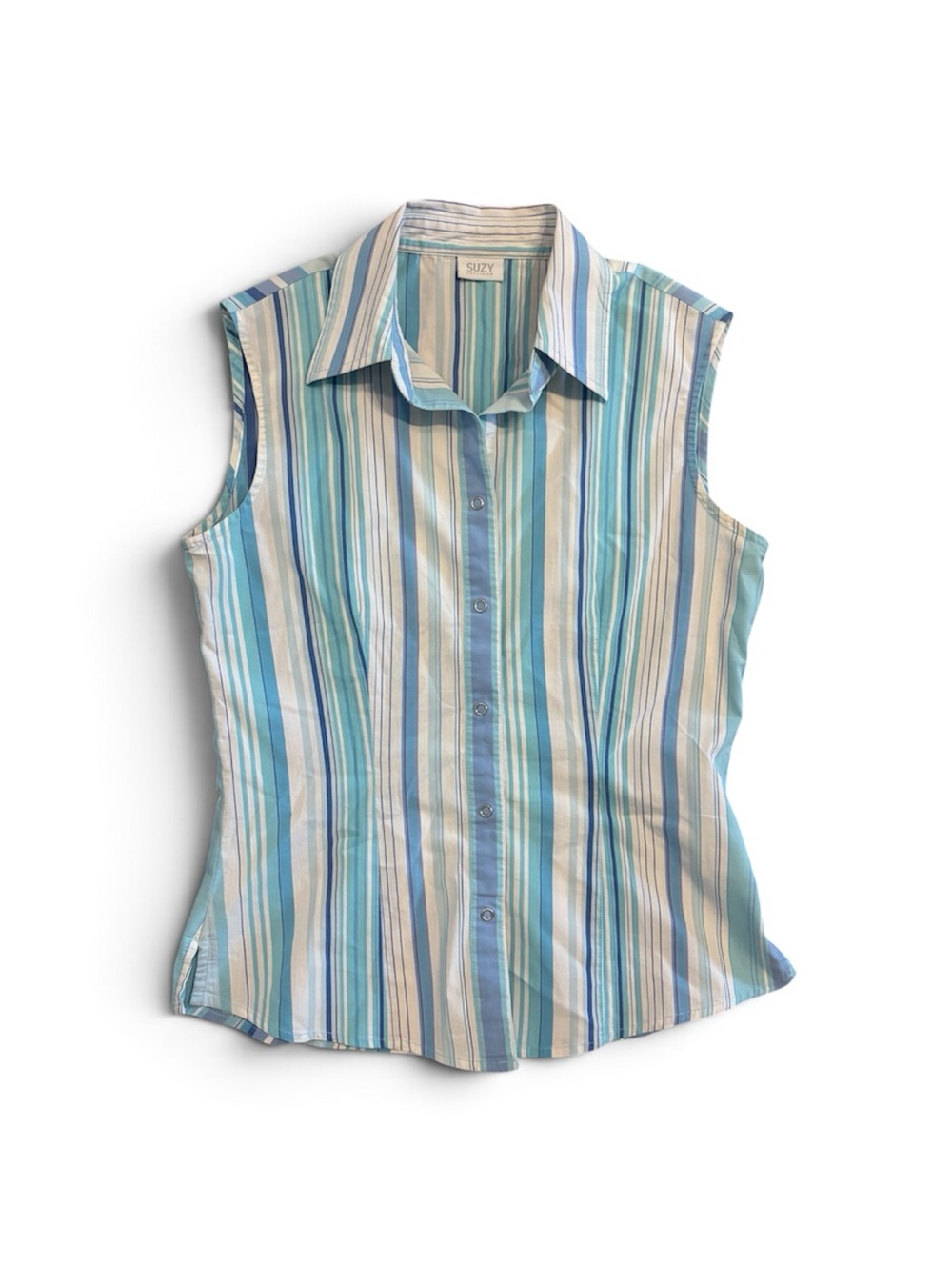 Y2K Suzy Shier Striped Sleeveless Blouse